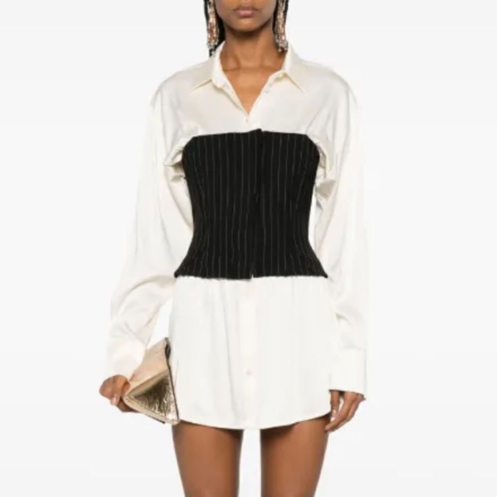 NWT Giuseppe Di Morabito corset-detail mini dress Small